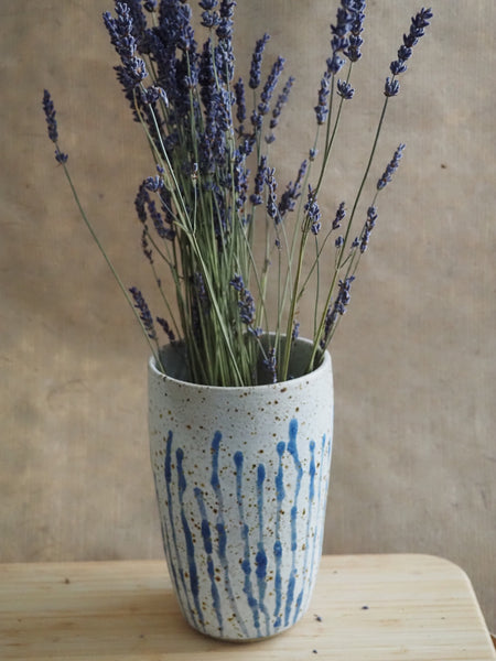 Large vase - blue stripes