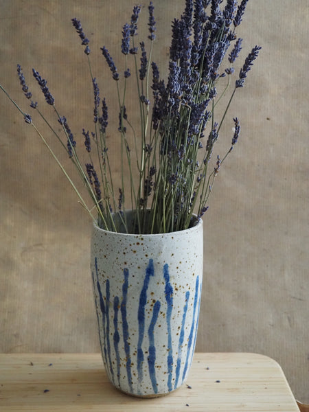 Large vase - blue stripes