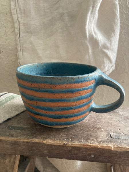Mug - Teal with stripes