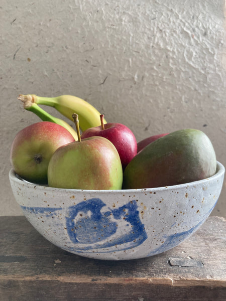 Large bowl - blue swoosh