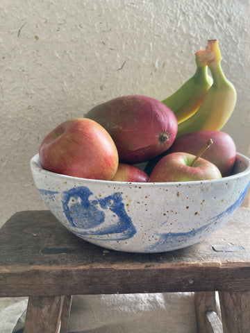 Large bowl - blue swoosh