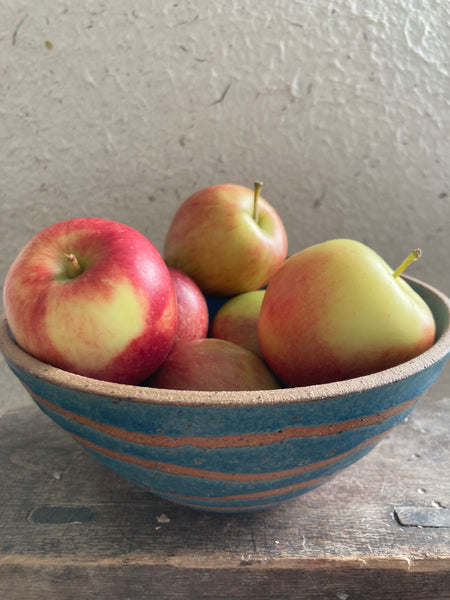 Large bowl - Teal with stripes