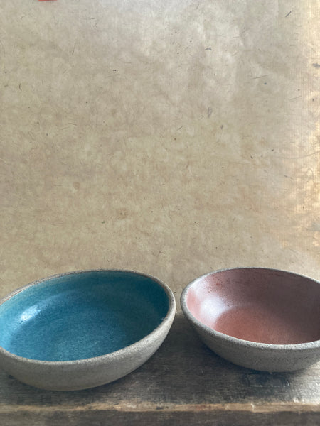 Tapas set - teal and tenmoku