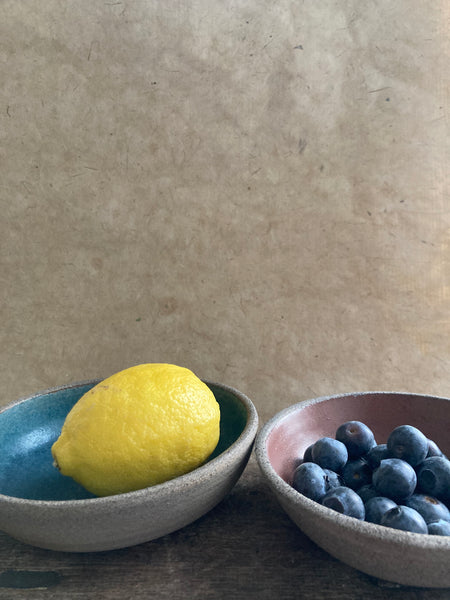 Tapas set - teal and tenmoku