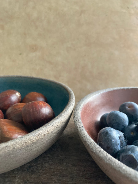 Tapas set - teal and tenmoku