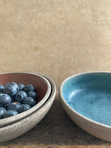 Tapas set - teal and tenmoku