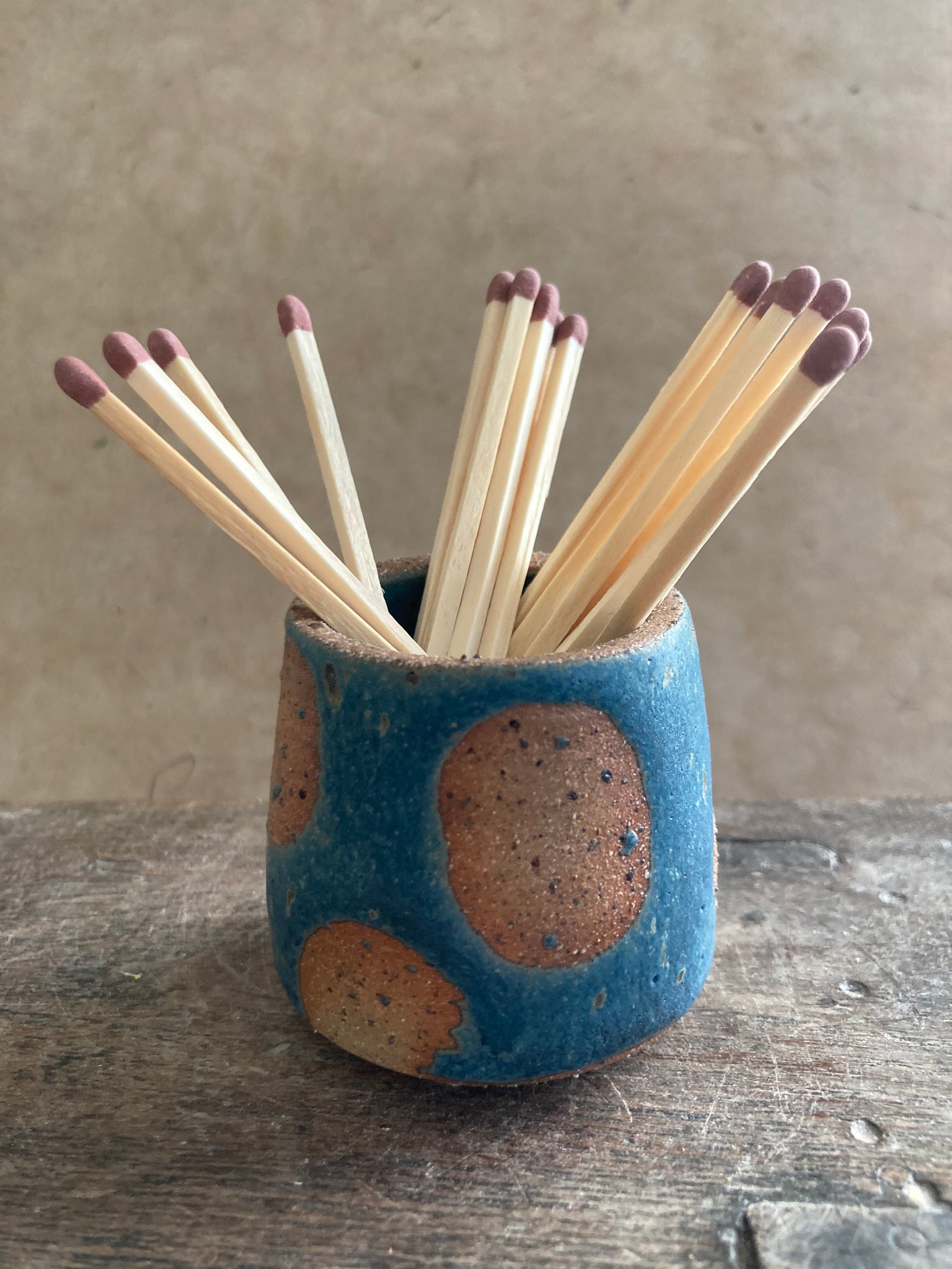 Striker pot - Teal Spotty Dotty