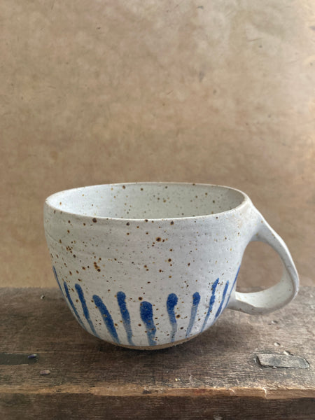 Mug - White and Blue stripes