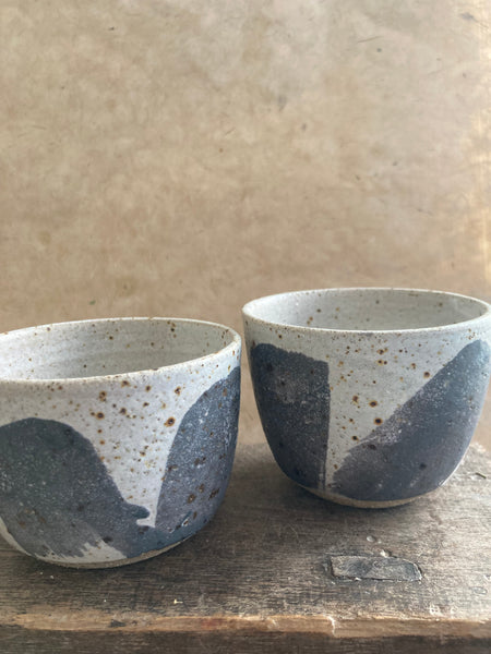 Cup - White and Charcoal