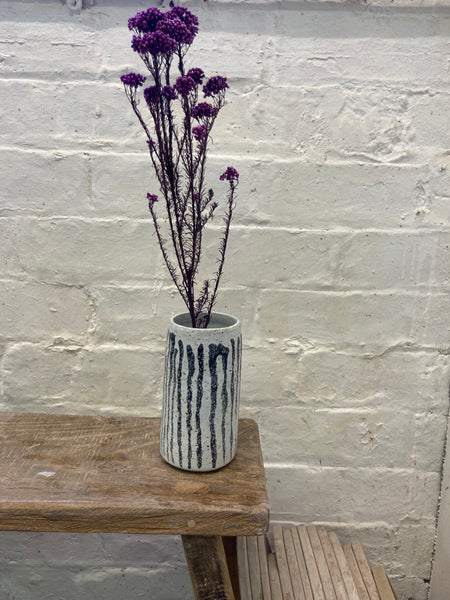 Large vase - charcoal stripes