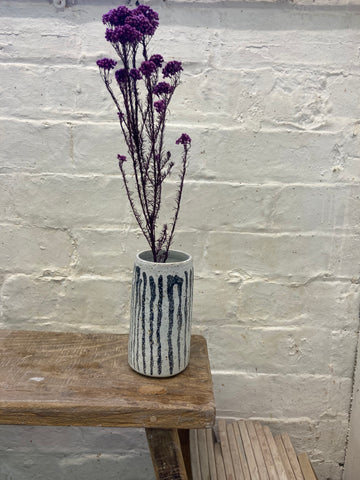 Large vase - charcoal stripes