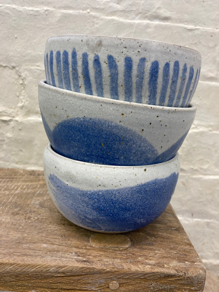 Medium bowl  - blue swoosh