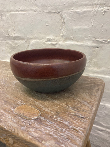 Medium Bowl - Teal and Tenmoku
