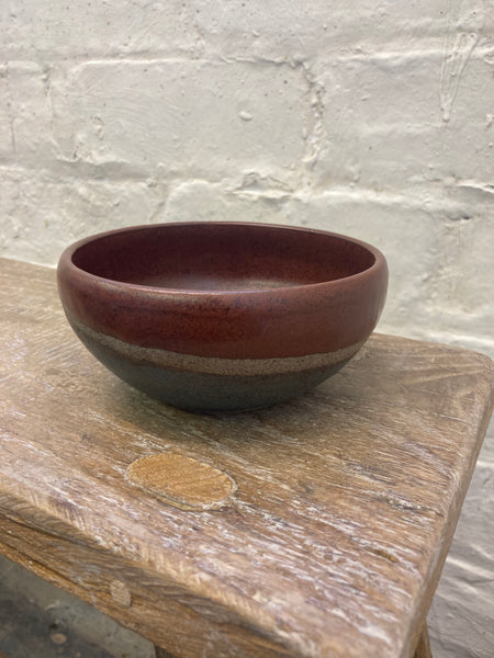 Medium Bowl - Teal and Tenmoku