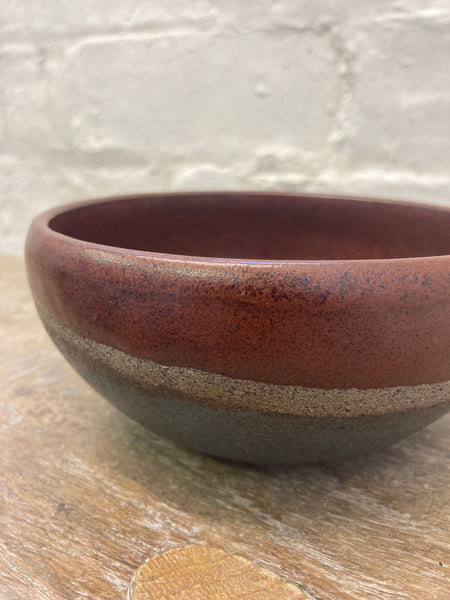 Medium Bowl - Teal and Tenmoku