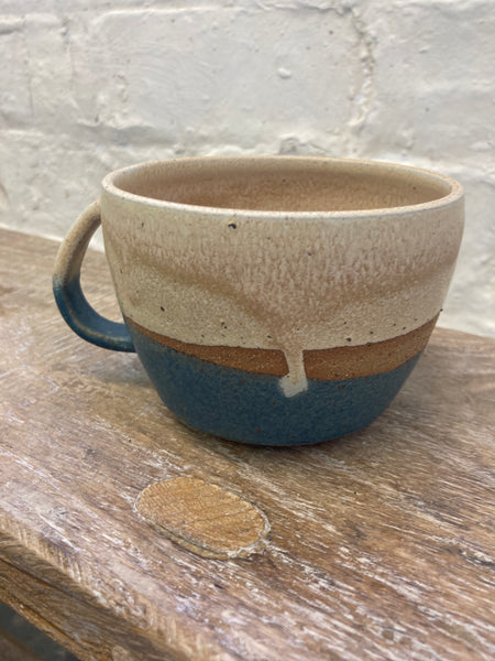 Mug - Cream and teal