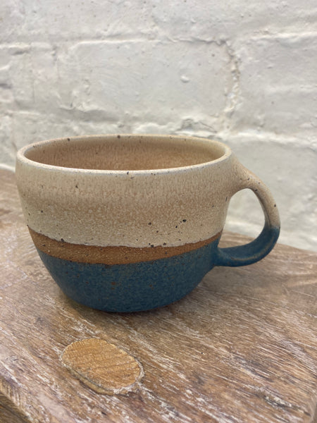 Mug - Cream and teal