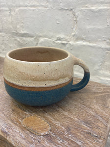 Mug - cream and teal