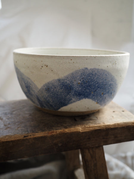 Medium bowl  - blue swoosh