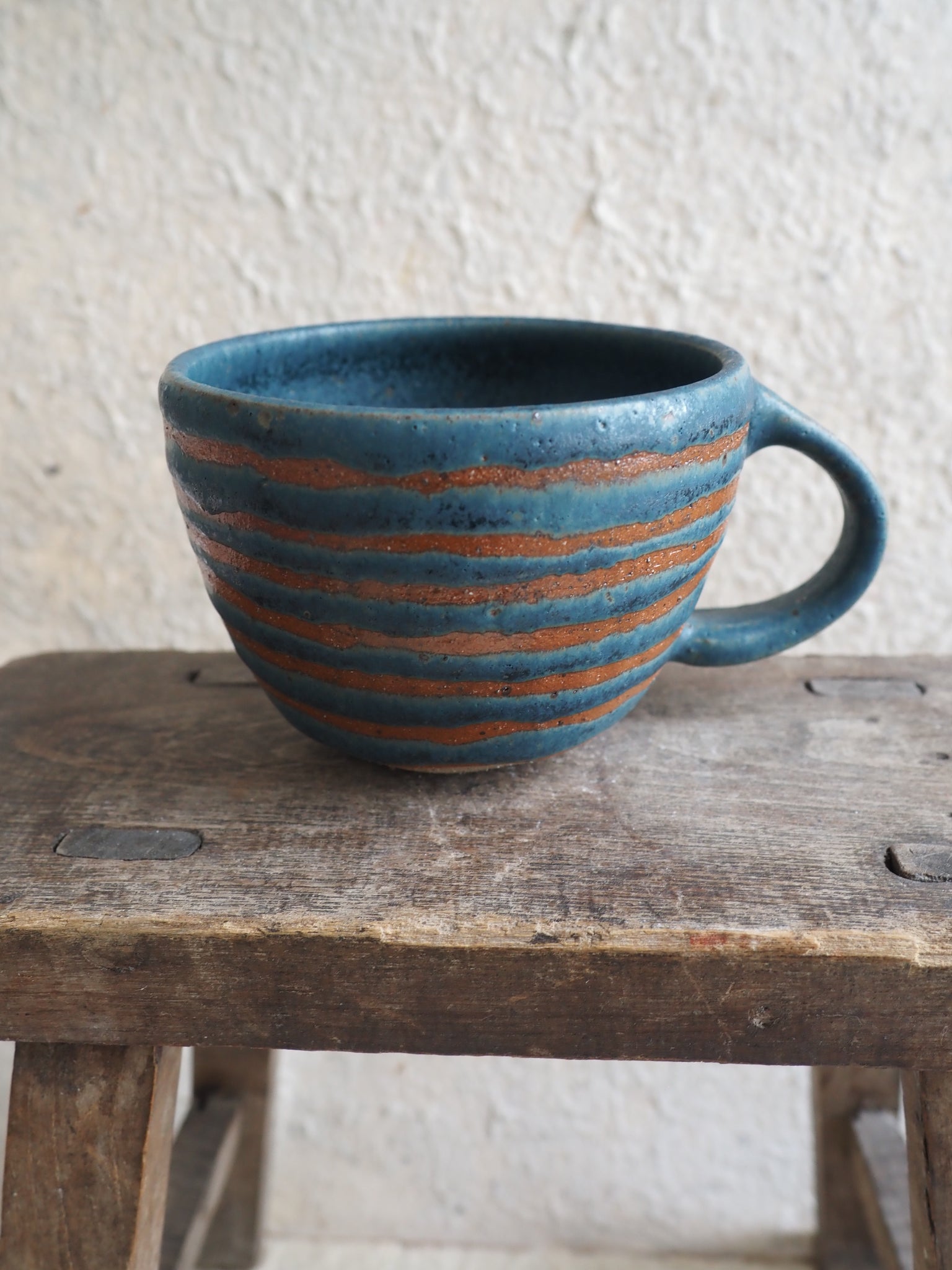 Mug - Teal with stripes