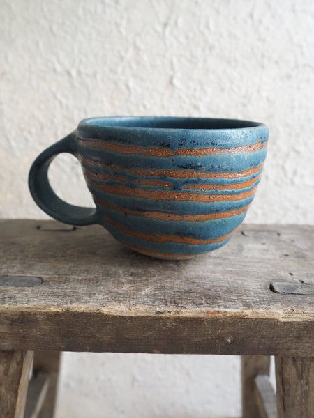 Mug - Teal with stripes