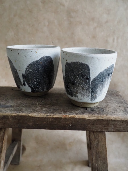 Cup - White and Charcoal