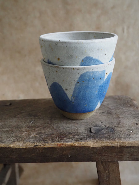 Cup - White and Blue