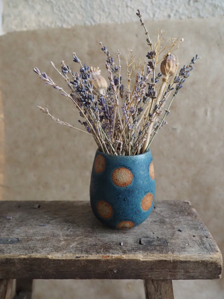 Small vase - Teal Spotty Dotty