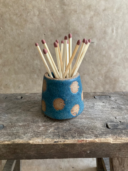 Striker pot - Teal Spotty Dotty