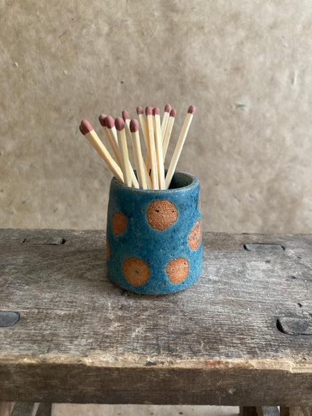 Striker pot - Teal Spotty Dotty