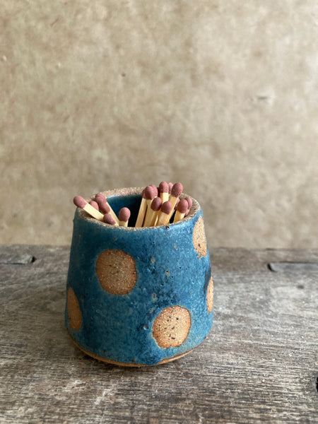 Striker pot - Teal Spotty Dotty