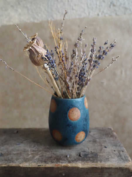 Small vase - Teal Spotty Dotty