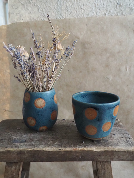 Small vase - Teal Spotty Dotty