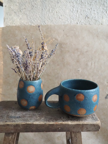 Small vase - Teal Spotty Dotty