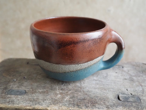 Mug - Teal and Tenmoku