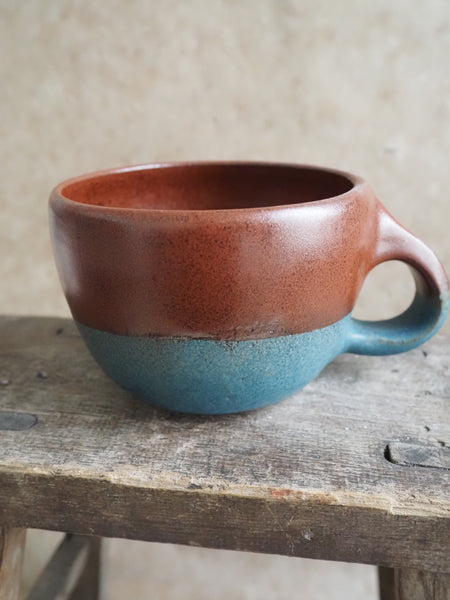 Mug - Teal and Tenmoku