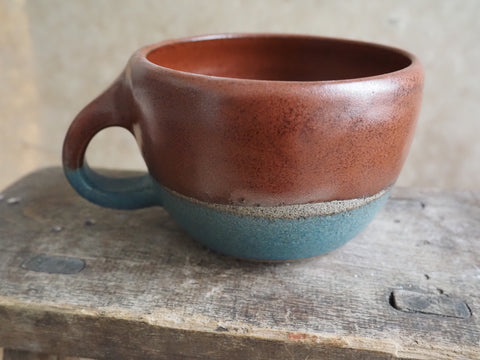 Mug - Teal and Tenmoku