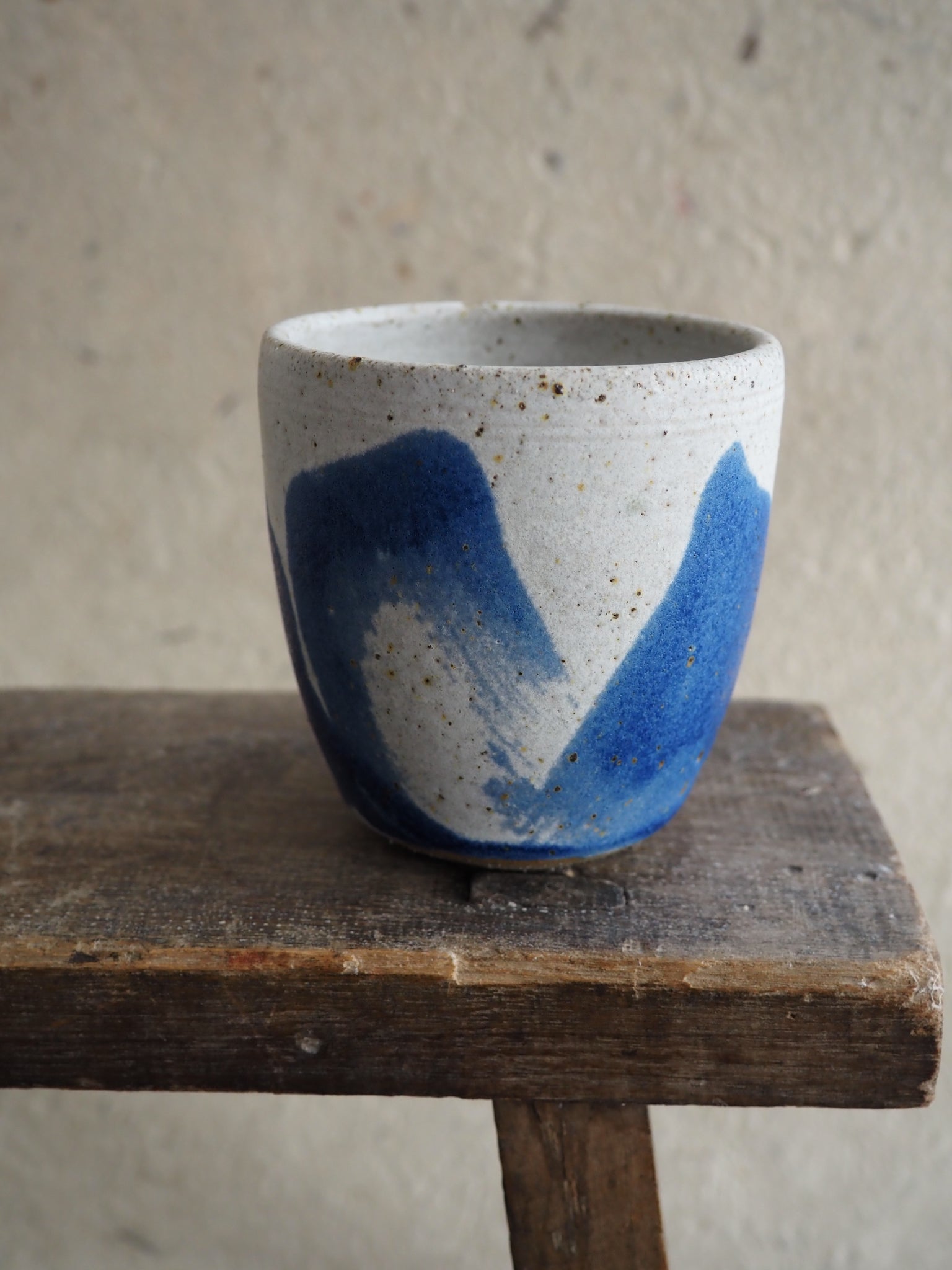 Cup - white and blue