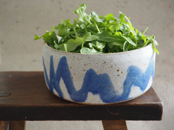 Large bowl - blue wiggle