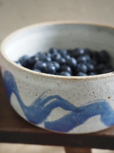 Large bowl - blue wiggle