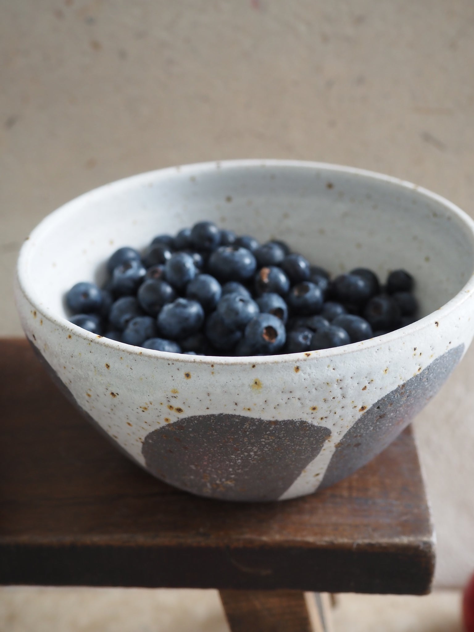 Medium bowl - white and charcoal