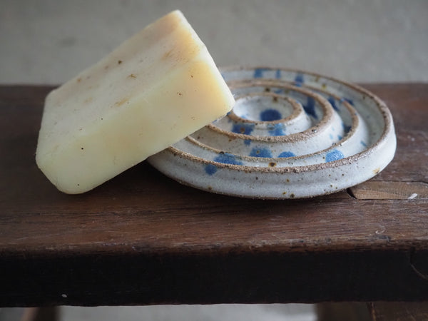 Soap dish - white and blue