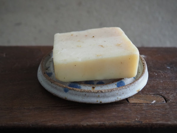 Soap dish - white and blue